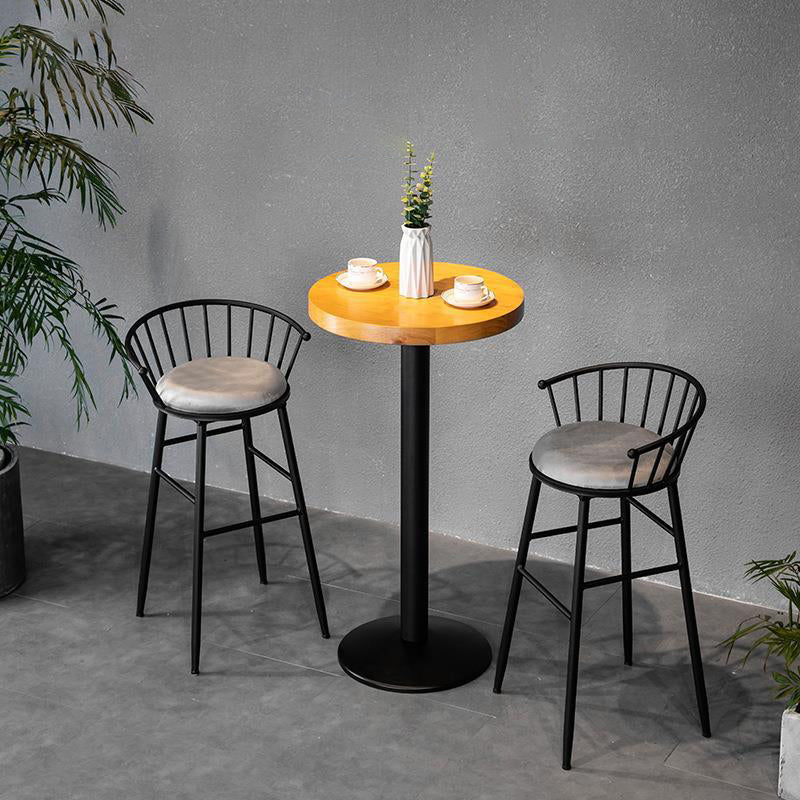 Solid Wood Bistro Set 1/2/3 Pieces Modern Style Round Bar Table Set