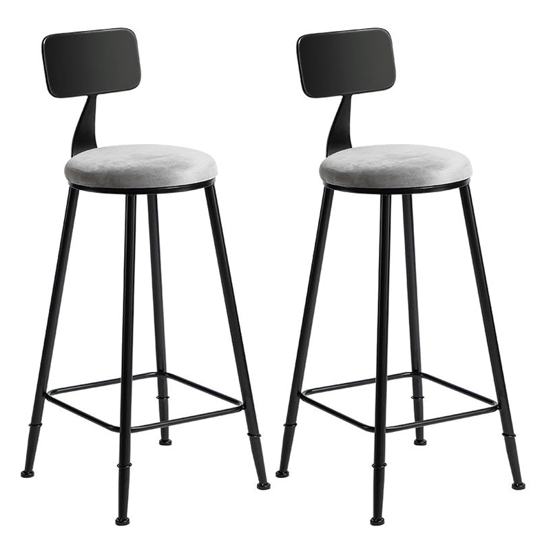 1/2/3 Pieces Round Bar Table Set Stone Bar Table with Upholstered Bar Stools