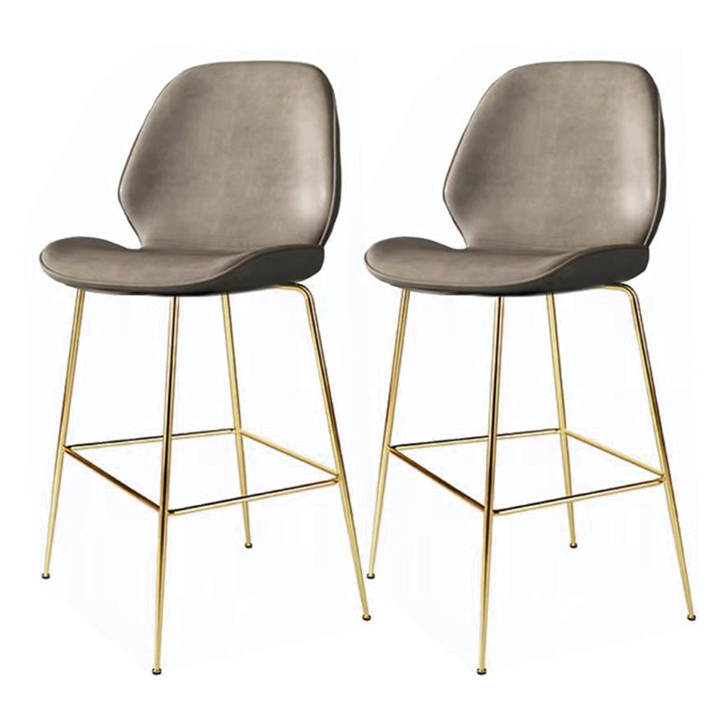 1/2/3 Pieces White Bar Set Glam Stone Top Pub Table with Brown Upholstered Stools