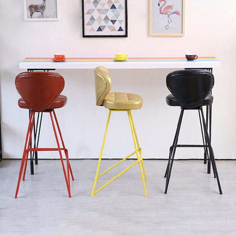 1/4 Pieces Wood Top Bar Table with Upholstered Stools Industrial Rectangle Pub Set