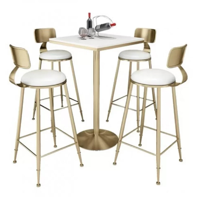 Glam Bar Pub Table Set 1/2/3/5 Pieces Bar Table and Stools for Living Room