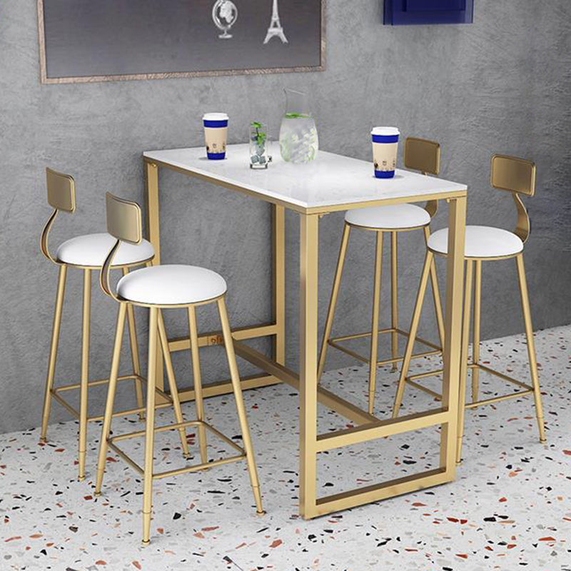 Glam 1/2/3/5 Pieces Table and Stool Set Gold Bar Table and Stools