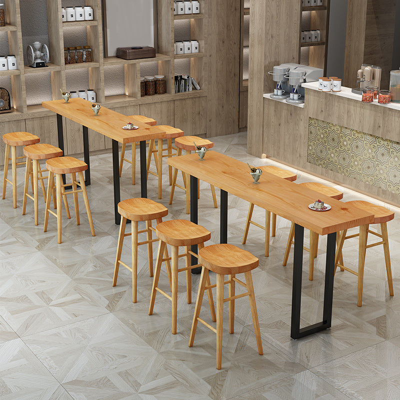 1/2/4/7/9 Pieces Industrial Rectangular Pub Table Set Wooden Counter Table Set