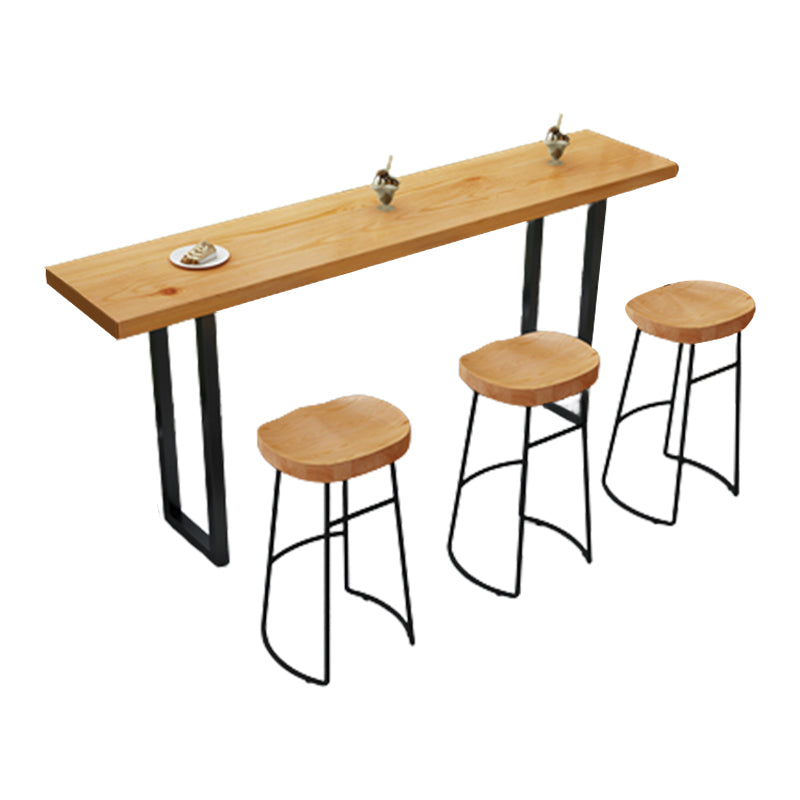 1/2/4/7/9 Pieces Industrial Rectangular Pub Table Set Wooden Counter Table Set