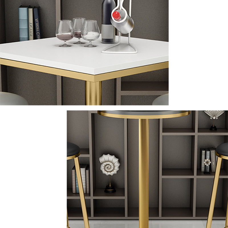 Glam Bar Pub Table Set 1/3/5 Pieces Bar Table and Stools for Dining Room