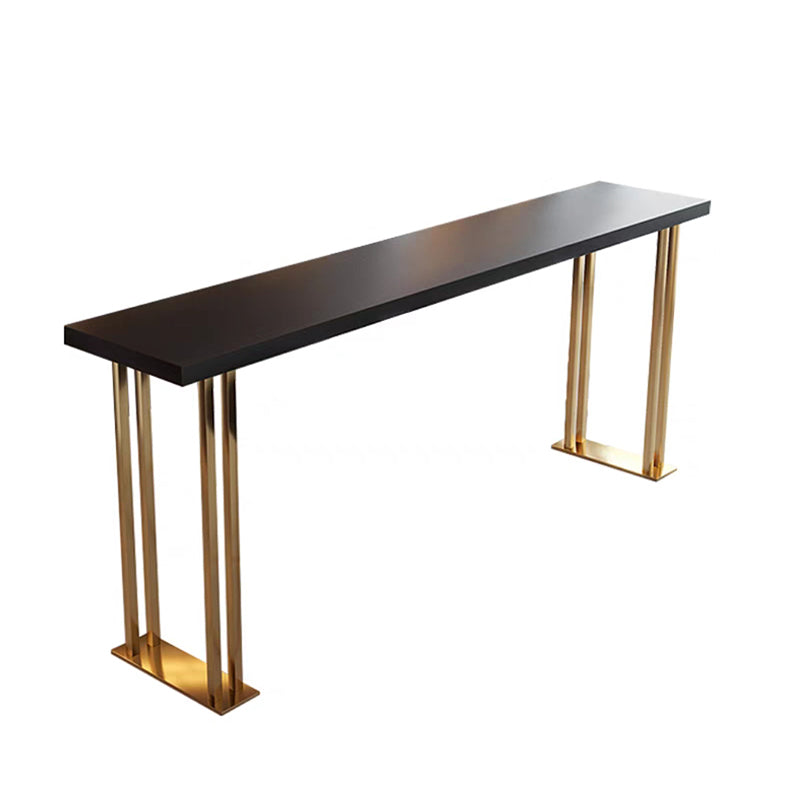 1/2/3 Pieces Rectangular Pub Table Set Luxurious Wooden Counter Table Set in Black