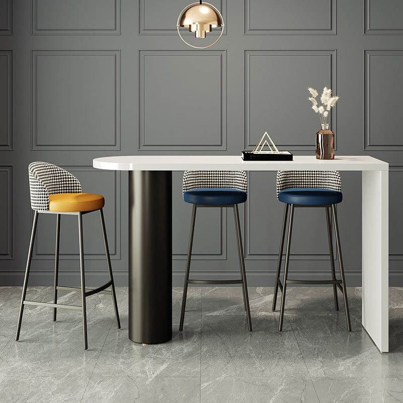 Modern Free Form Pub Table Set 1/3/4 Pieces Solid Wood Top Bar Table Set