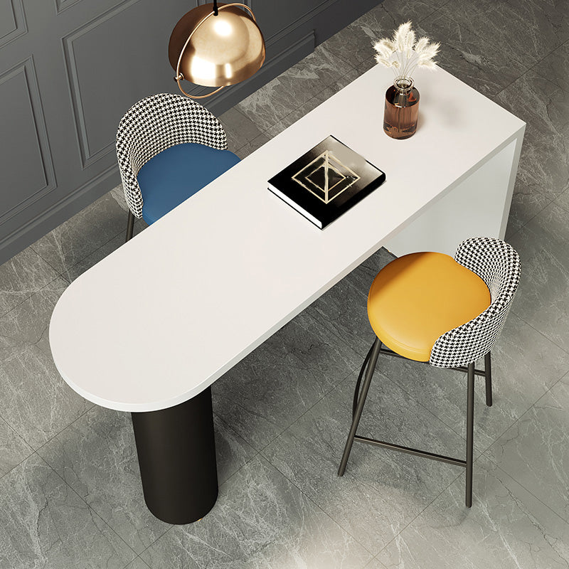 Modern Free Form Pub Table Set 1/3/4 Pieces Solid Wood Top Bar Table Set