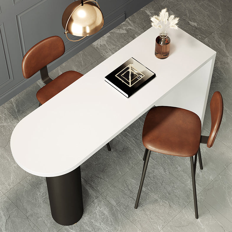 Modern Free Form Pub Table Set 1/3/4 Pieces Solid Wood Top Bar Table Set