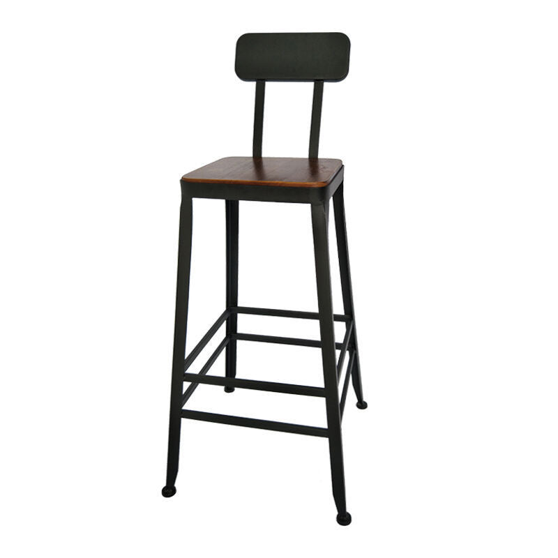 Industrial Rectangle Bar Table Set 1/6 Pieces Solid Wood Fixed Counter Table