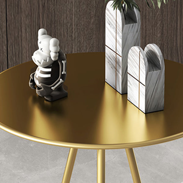 Industrial Round Bar Table Set 1/2/3/4 Pieces Gold Iron Bistro Set with Footrest