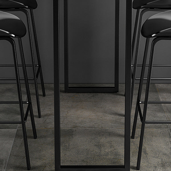 Industrial Rectangle Bar Table Set 1/2/3/5 Pieces Stone Counter Table for Indoor