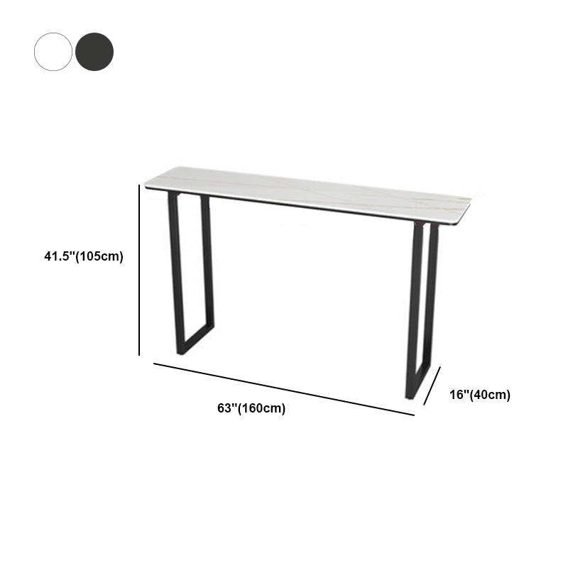 Industrial Rectangle Bar Table Set 1/2/3/5 Pieces Stone Counter Table for Indoor