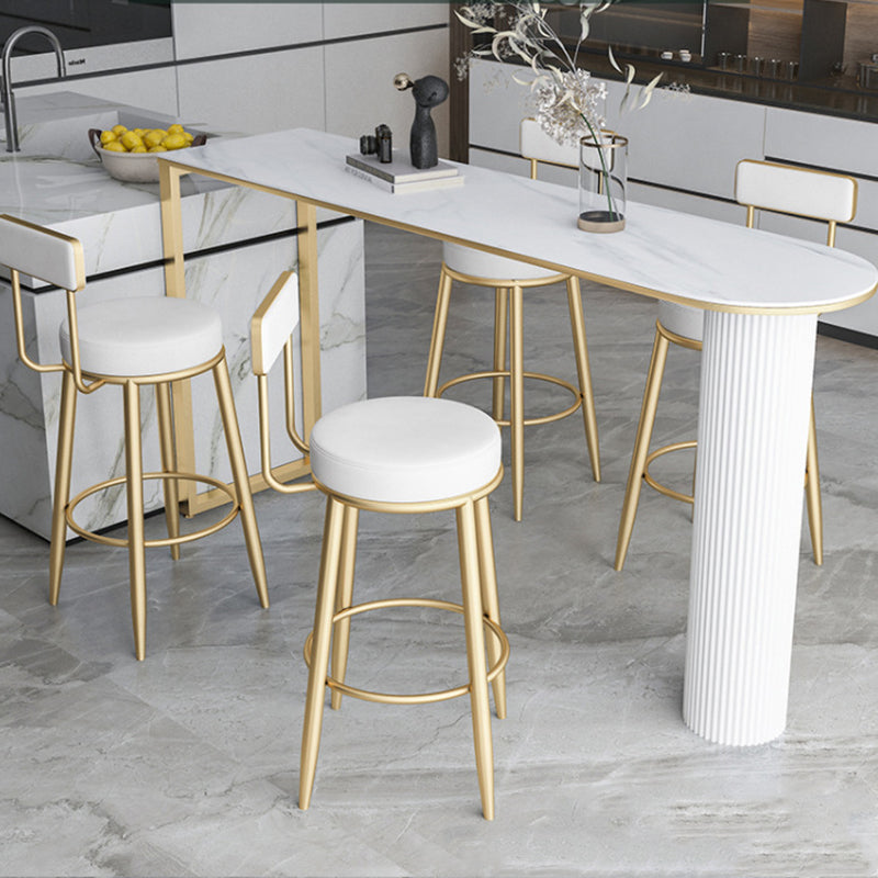 Modern Irregular Pub Table Set 1/2/5 Pieces Sintered Stone Top Bistro Table Set