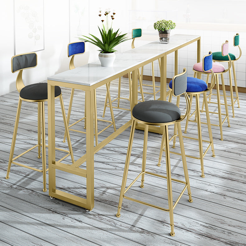 Glam Rectangle Bar Table Set 1/3 Pieces Counter Table for Dining Room