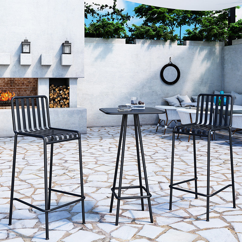 1/3/4 Pieces Industrial Bar Stool and Table Set Metal Bar Table Set