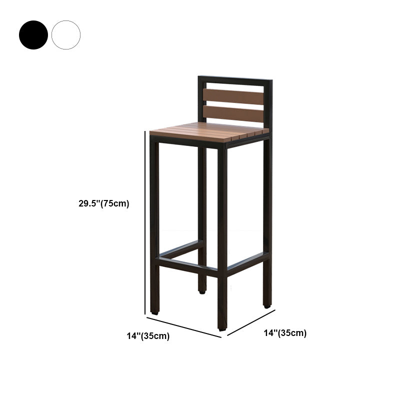 Industrial Faux Wood Pub Table Set 1/5 Pieces Bar Set with Metal Frame