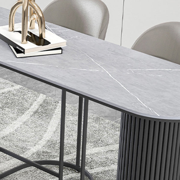 Fixed Table Counter Set Glam Style 1/5 Pieces Sintered Stone Bar Table Set for Home Use