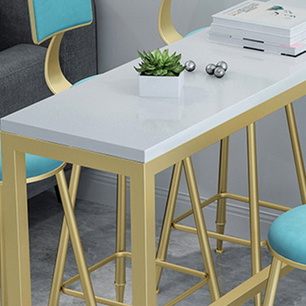 Glam Rectangle Bar Table Set 1/2/3/4/7 Pieces Dining Set for Dining Room