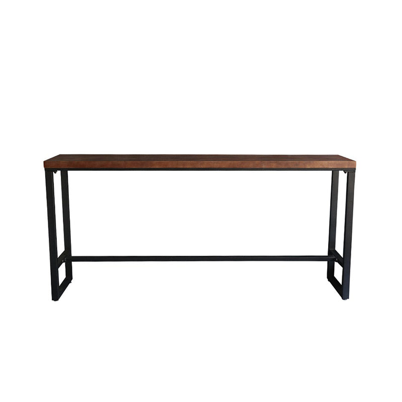 1/6/11 Pieces Pine Wood Top Bar Set with Metal Frame Industrial Rectangle Pub Set