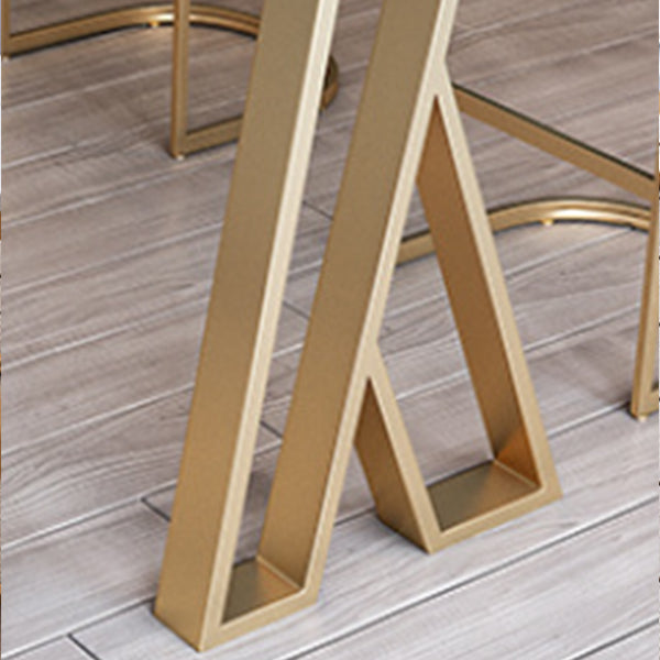 1/2/3/5/7 Pieces Modern Rectangular Pub Table Set Sintered Stone Top Bistro Table Set