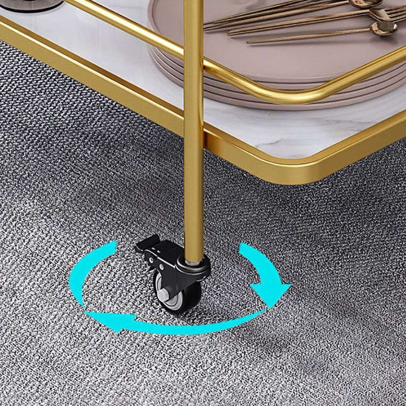 29.92" High Contemporary Style Prep Table Rolling Metal Prep Table for Home