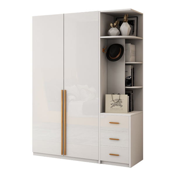 White Colour Wooden Wardrobe Soft Close Door Wardrobe Closet for Bedroom