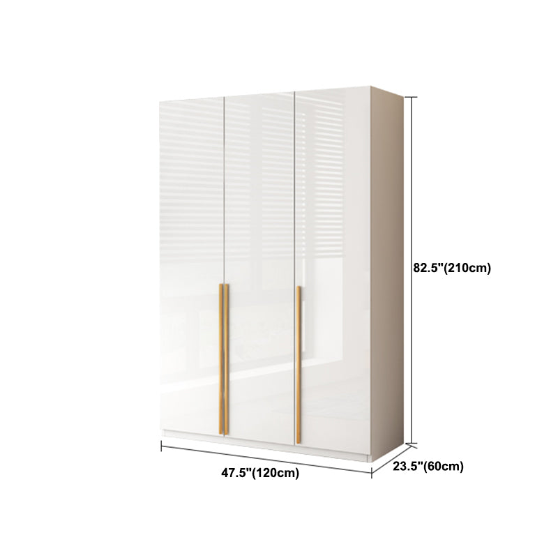 White Colour Wooden Wardrobe Soft Close Door Wardrobe Closet for Bedroom