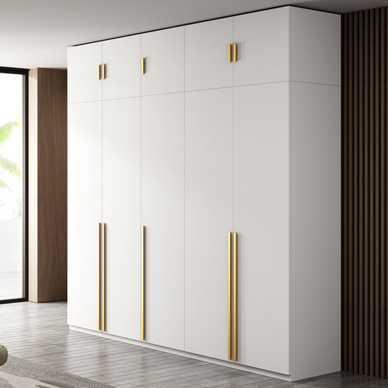 White Colour Wooden Wardrobe Contemporary Style Wardrobe Closet with Drawer