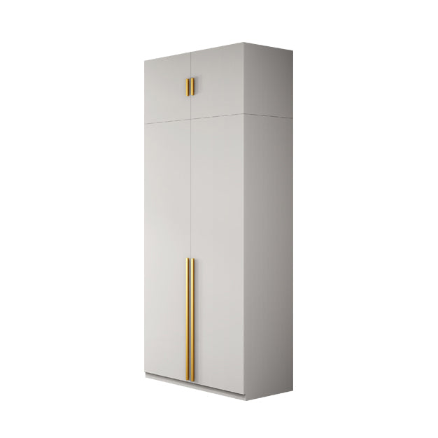 White Colour Wooden Wardrobe Contemporary Style Wardrobe Closet with Drawer