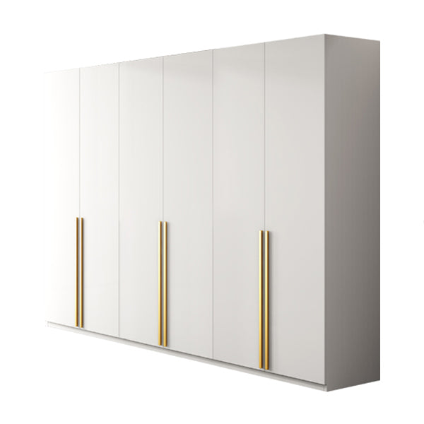 White Colour Wooden Wardrobe Contemporary Style Wardrobe Closet with Drawer