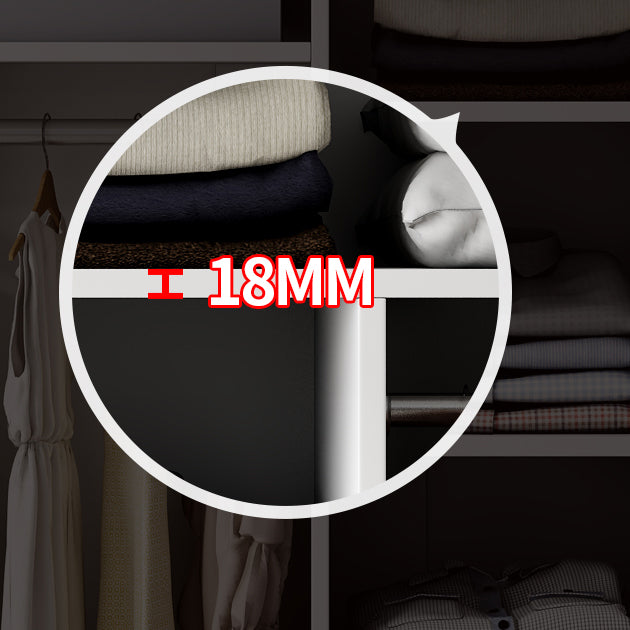 White Colour Wooden Wardrobe Contemporary Style Wardrobe Closet with Drawer