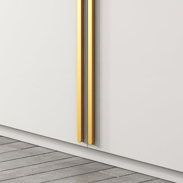 White Colour Wooden Wardrobe Contemporary Style Wardrobe Closet with Drawer