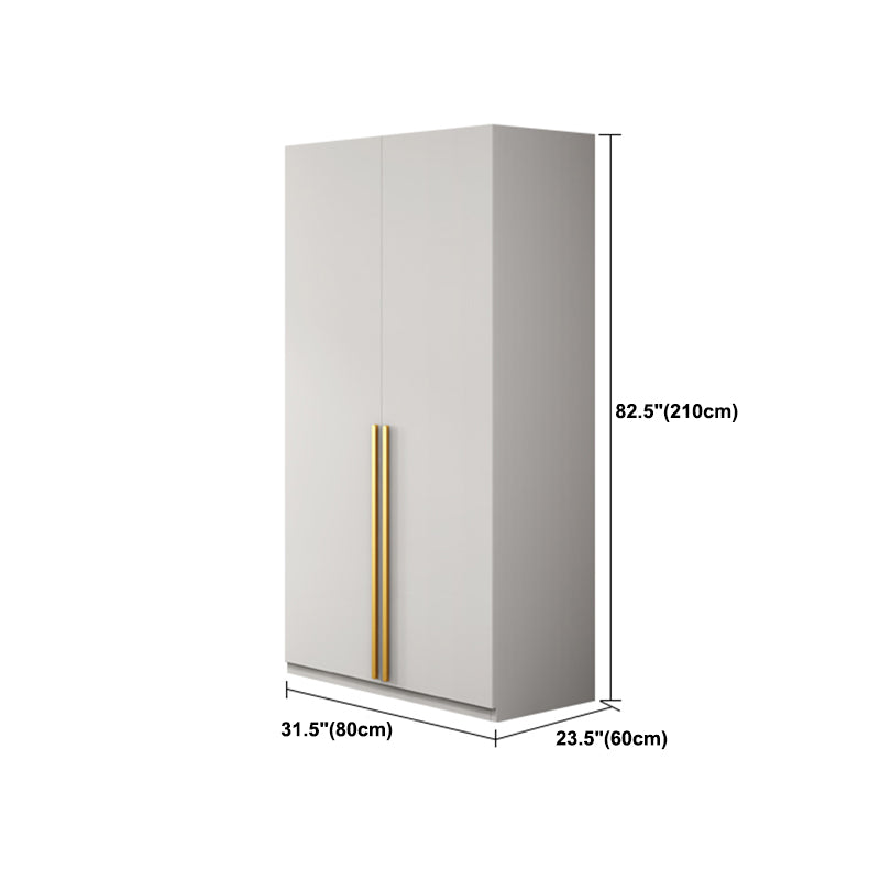 White Colour Wooden Wardrobe Contemporary Style Wardrobe Closet with Drawer