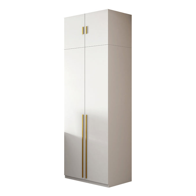 White Wooden Wardrobe Contemporary Style Wardrobe Closet with Drawer