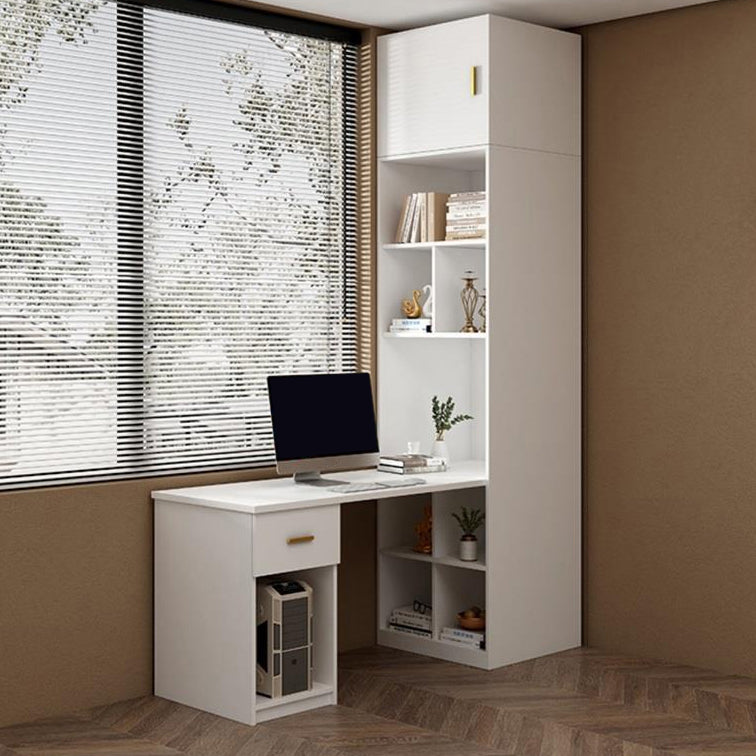 White Wooden Wardrobe Contemporary Style Wardrobe Closet with Drawer