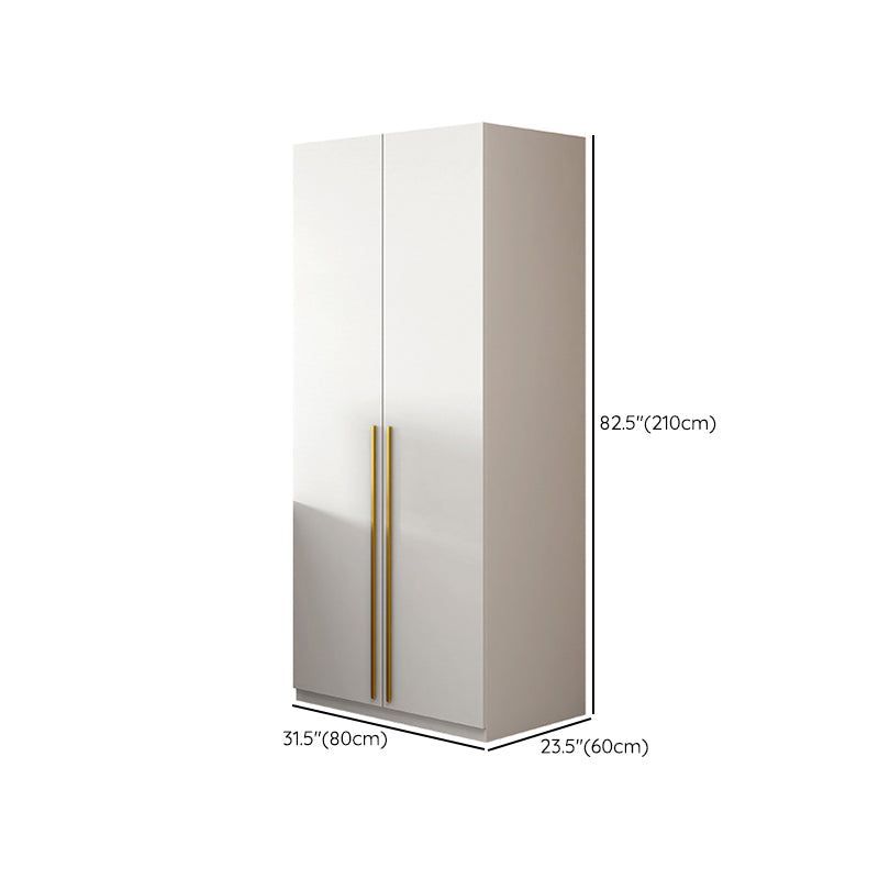 White Wooden Wardrobe Contemporary Style Wardrobe Closet with Drawer