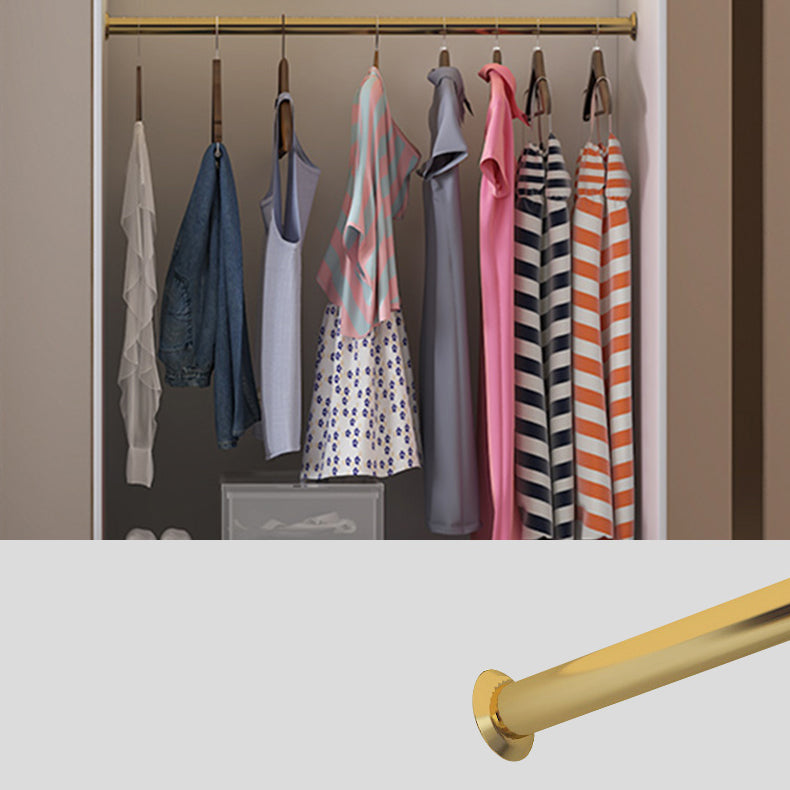 Gray Colour Wooden Wardrobe Contemporary Style Wardrobe Closet with Hinged Door