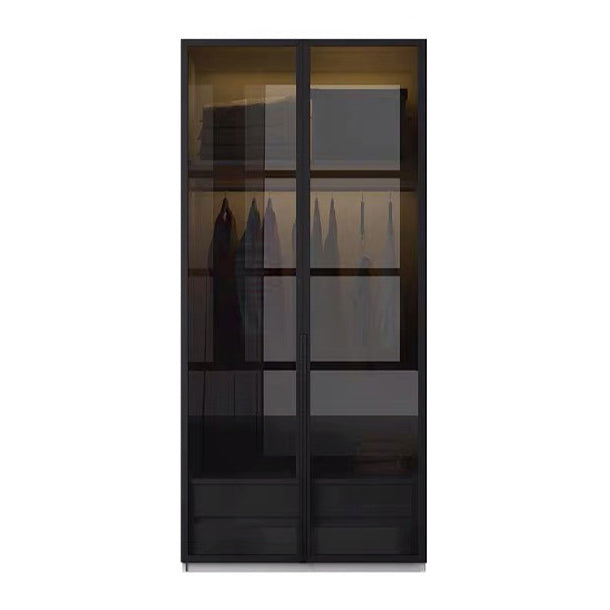 Modern Style Wooden Wardrobe Bedroom Wardrobe Closet with Garment Rod