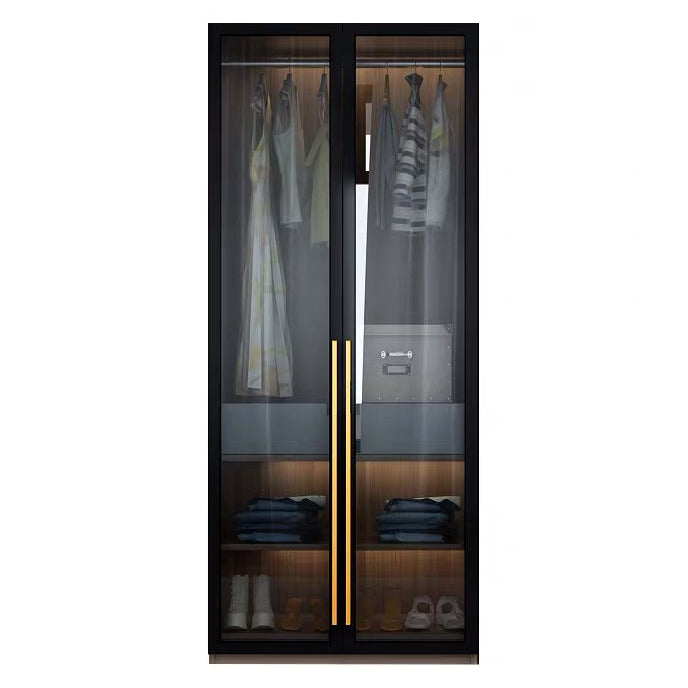 Modern Style Wooden Wardrobe Bedroom Wardrobe Closet with Garment Rod