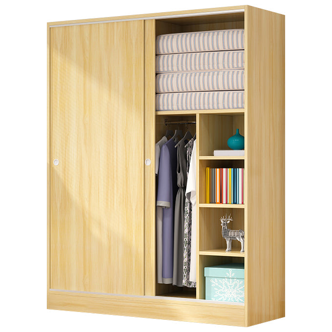 Modern Wardrobe Cabinet With Shelves Engineered Wood Wardrobe Closet
