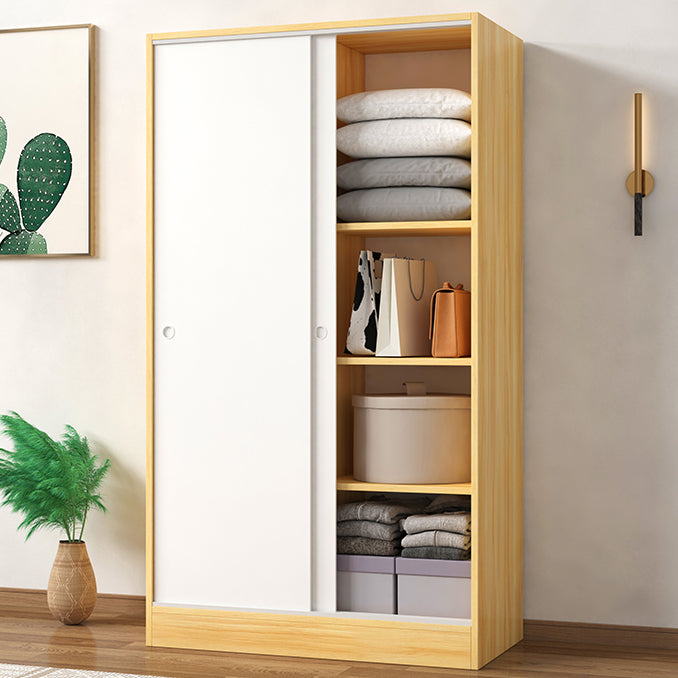 Modern Wardrobe Cabinet With Shelves Engineered Wood Wardrobe Closet