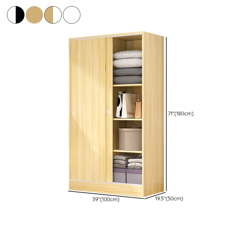 Modern Wardrobe Cabinet With Shelves Engineered Wood Wardrobe Closet