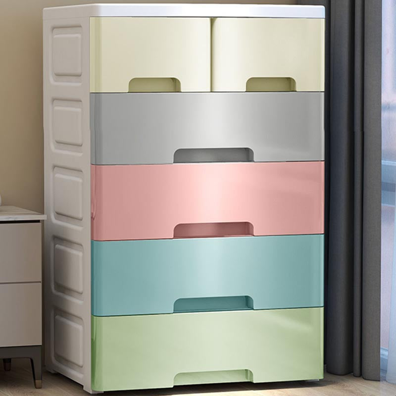 Modern Storage Cabinet with Drawer Plastic Wardrobe Armoire for Home