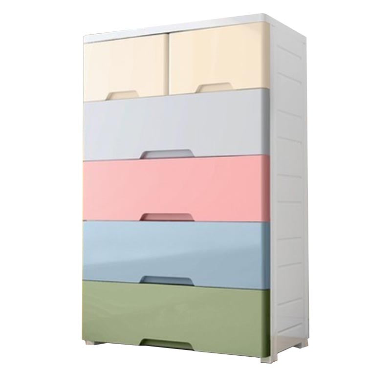 Modern Storage Cabinet with Drawer Plastic Wardrobe Armoire for Home