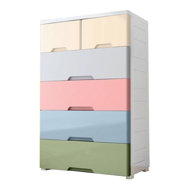 Modern Storage Cabinet with Drawer Plastic Wardrobe Armoire for Home