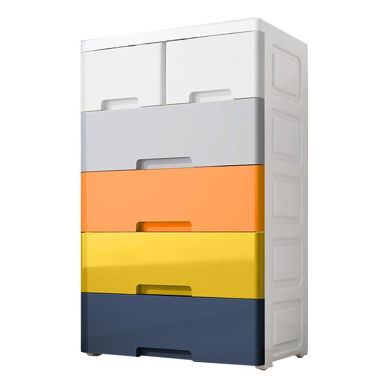 Modern Storage Cabinet with Drawer Plastic Wardrobe Armoire for Home