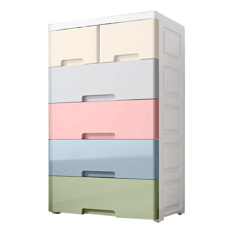Modern Storage Cabinet with Drawer Plastic Wardrobe Armoire for Home