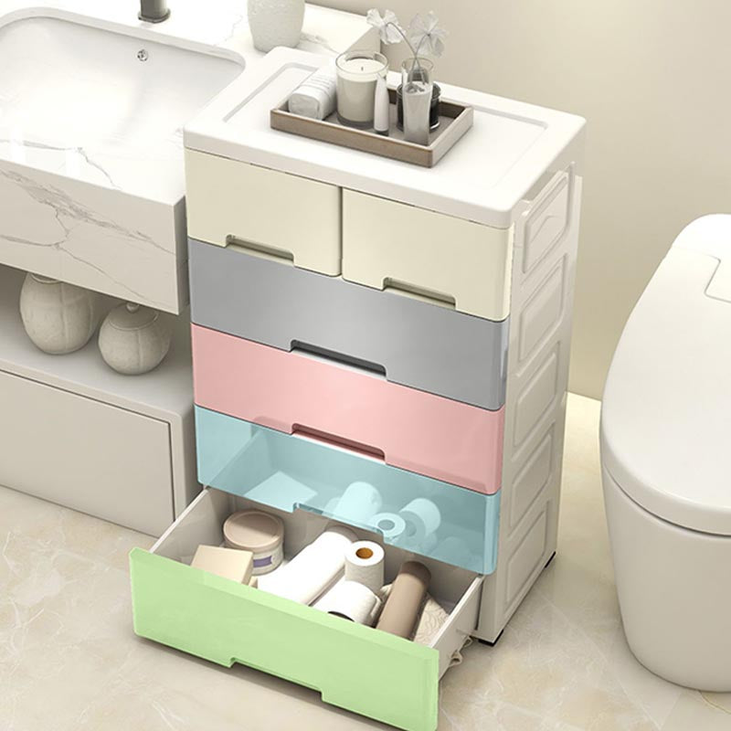 Modern Storage Cabinet with Drawer Plastic Wardrobe Armoire for Home