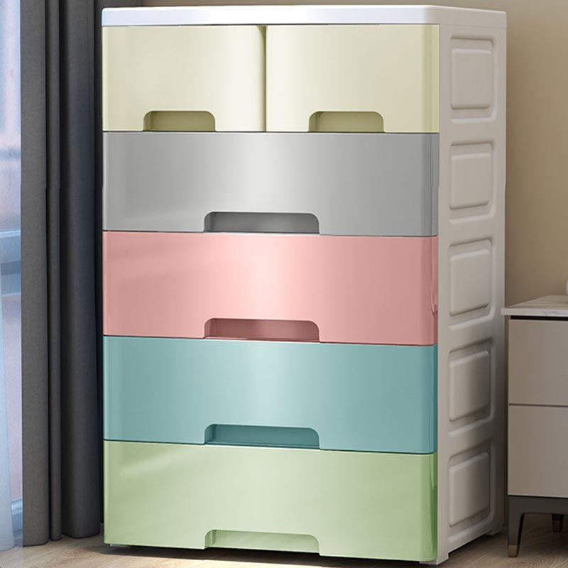 Modern Storage Cabinet with Drawer Plastic Wardrobe Armoire for Home